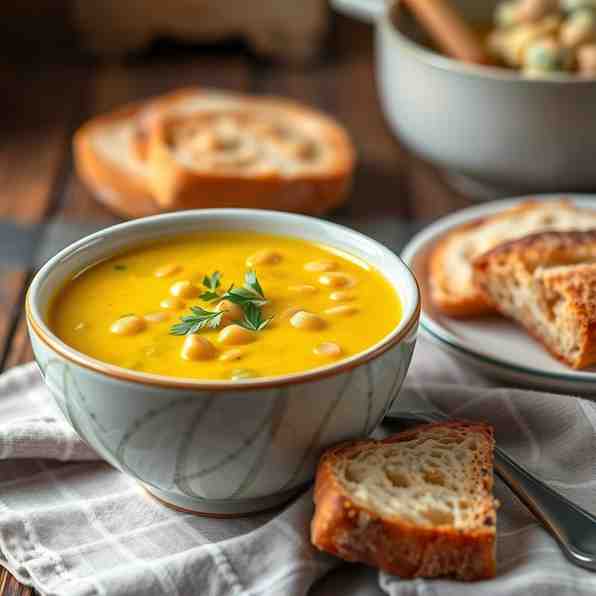 Easy Yellow Split Pea Soup - Cozy, Dairy-Free & Delicious